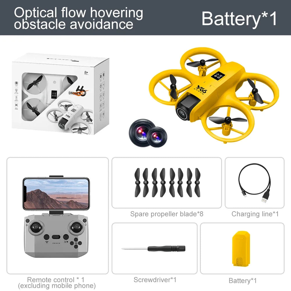 New V66 Mini RC Aerial Photography Drone Professional Wide Angle HD Camera Foldable Obstacle Avoidance Helicopter High Altitude
