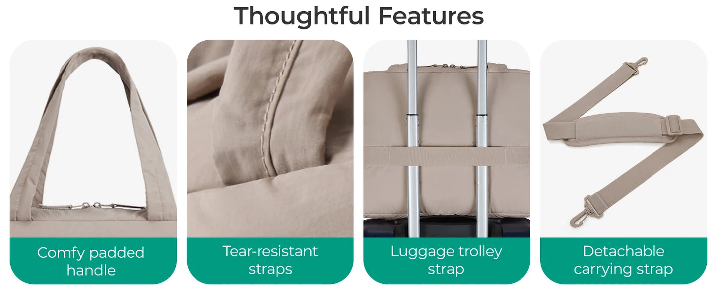 BAGSMART Women Duffle Bag for Travel with Wet Pocket Lightweight Water Resistant Carry on Weekender Gym Bag