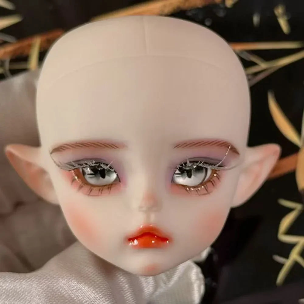 Cute 1/6 BJD Doll Head Handmade Elf Makeup Dolls White Eyelash 30cm Doll Kids Toy Gift Dolls for Girls