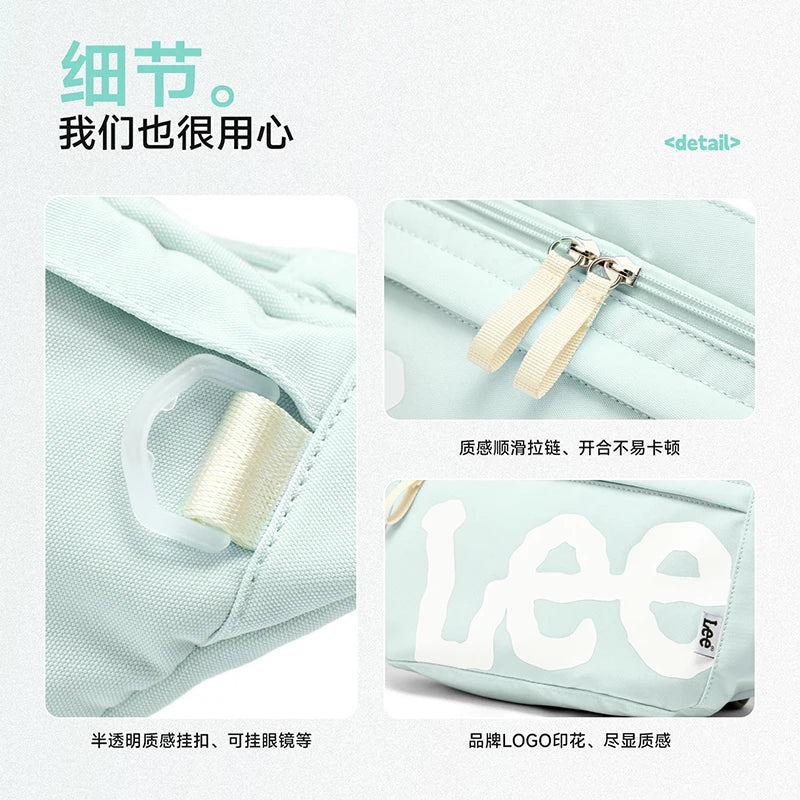LEE Unisex Independent IPad Pocket Crossbody Bag Male Women Waterproof Sport Single Shoulder Extra Large Waist Bag Fanny Pack