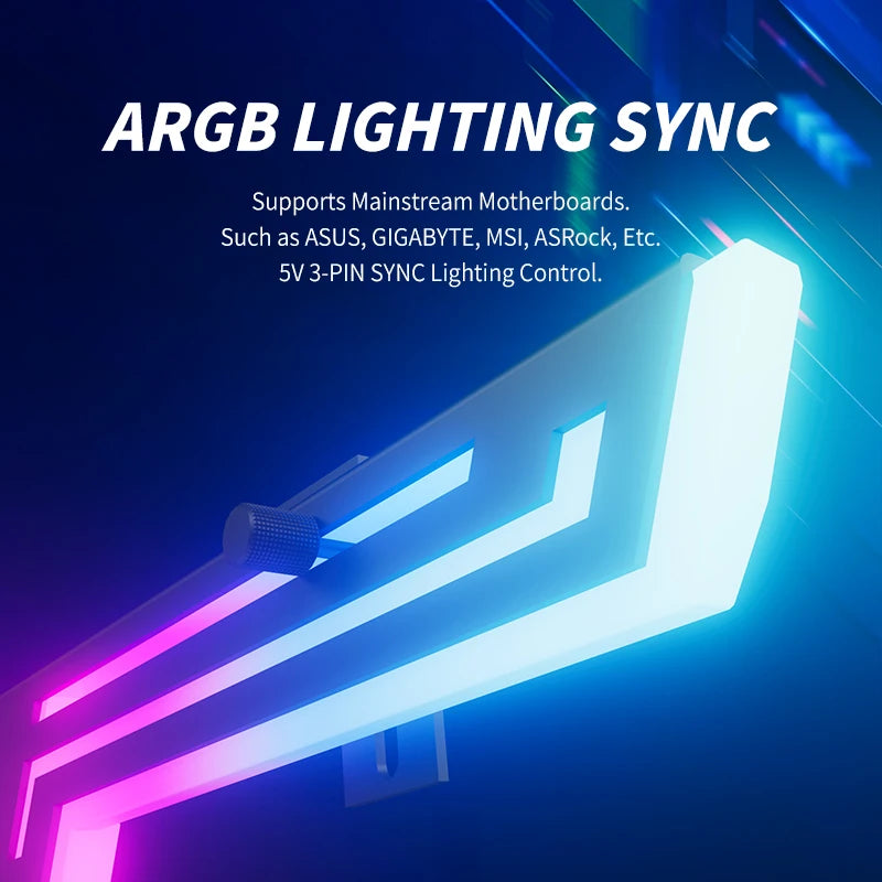 Power Train Z-X6 Graphics Card Bracket Temperature Display 5V 3PIN ARGB AURA SYNC Graphics Card VGA Holder Height Adjustable