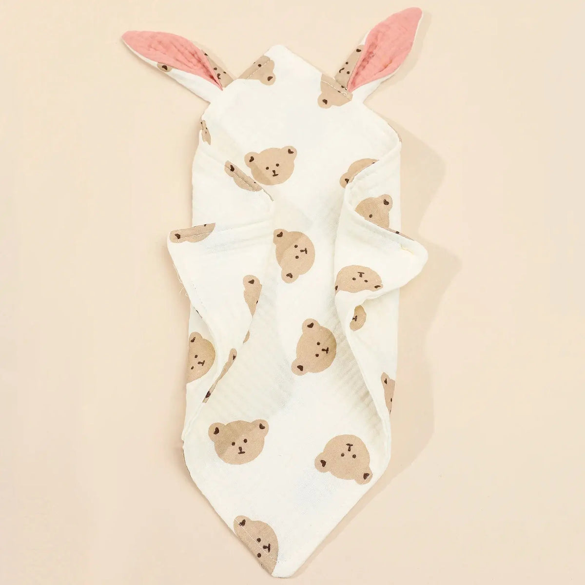 Newborn Baby Cotton Mulsin Comforter Carton Rabbit Ear Double Guaze Soothe Appease Towel for Toddlers Bibs Burp Cloths Infant