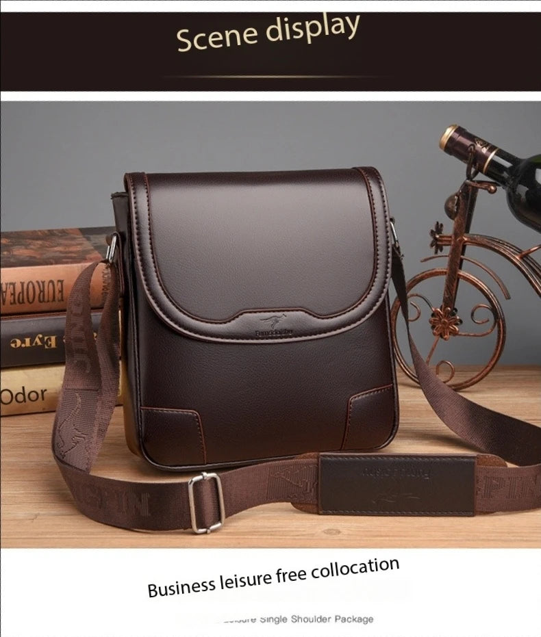 Luxury Brand Men Leather Shoulder Bags Waterproof Business Handbag Travel Tote Crossbody Cross Body Messenger Bag Pack For Male