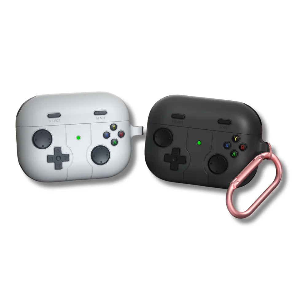 3D Gamepad Silicone Case for AirPods 4 2024/Pro 2, Cute Cartoon Shockproof Cover with Carabiner, Wireless Charging