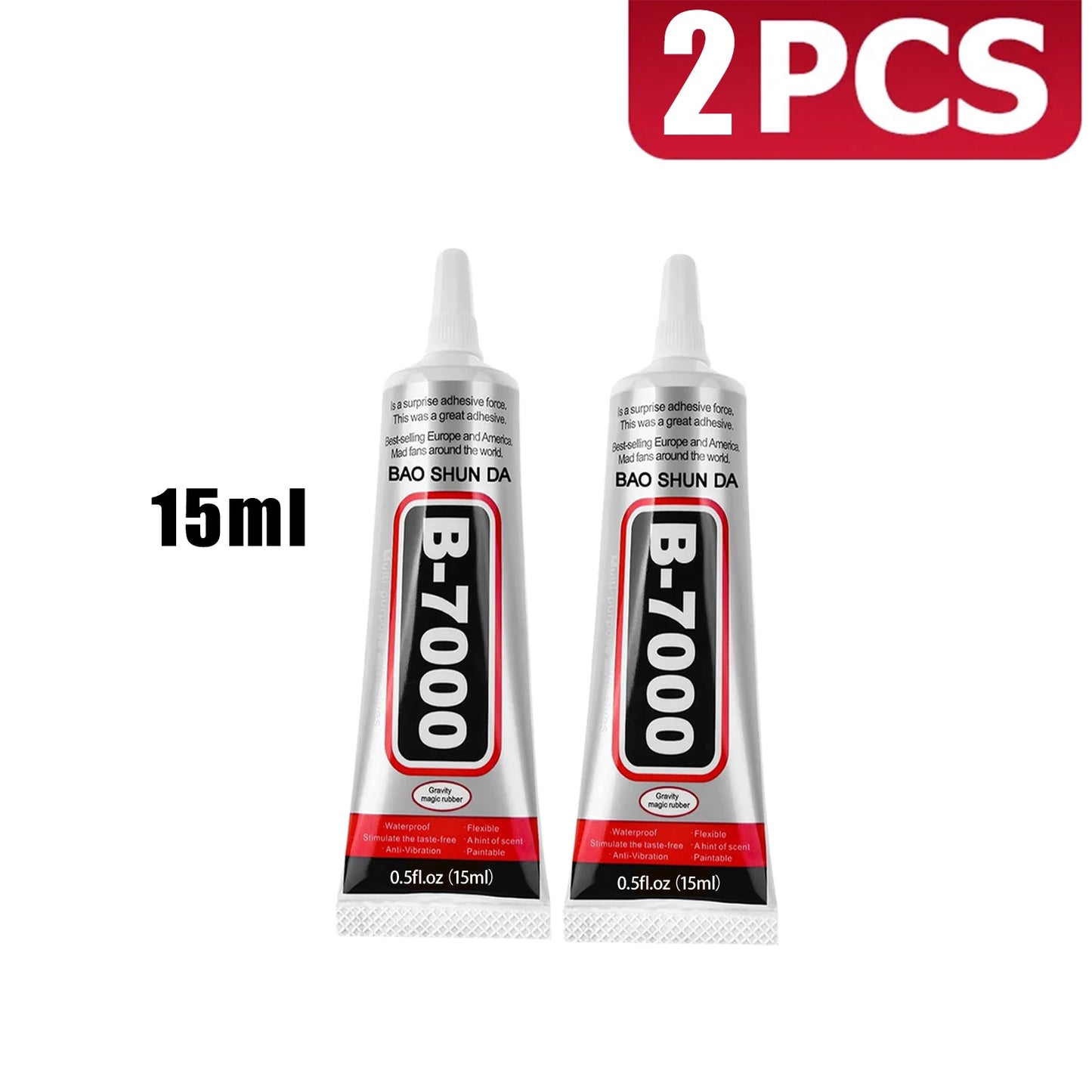 High-quality B-7000 semi-fluid high-viscosity glue, transparent waterproof adhesive, with precise needle adapted to rhinestone crafts jewelry diy jewelry mobile phone case 110ml1-5pcs.