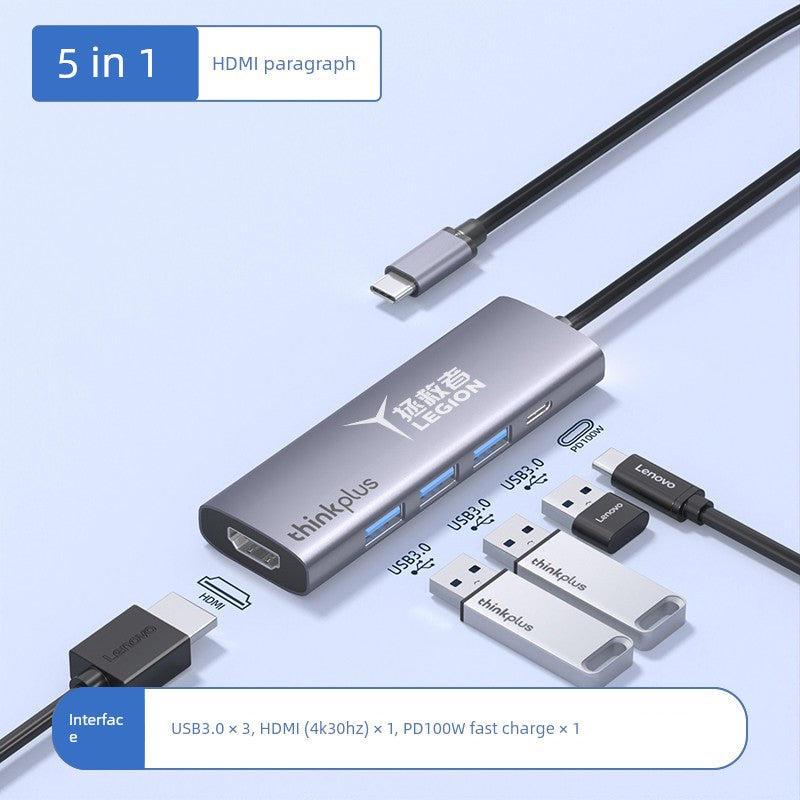 Lenovo Saver USB Cast Screen Network Cable Expansion Dock