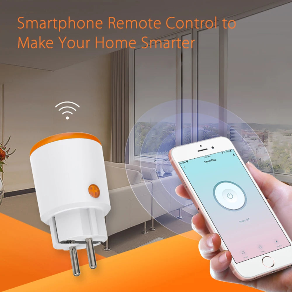 EU 16A Tuya ZigBee Smart Home Energy Monitoring Plug Outlet Socket Alexa Google, Home Assistant, Zigbee2mqttt, Smartthings Hub