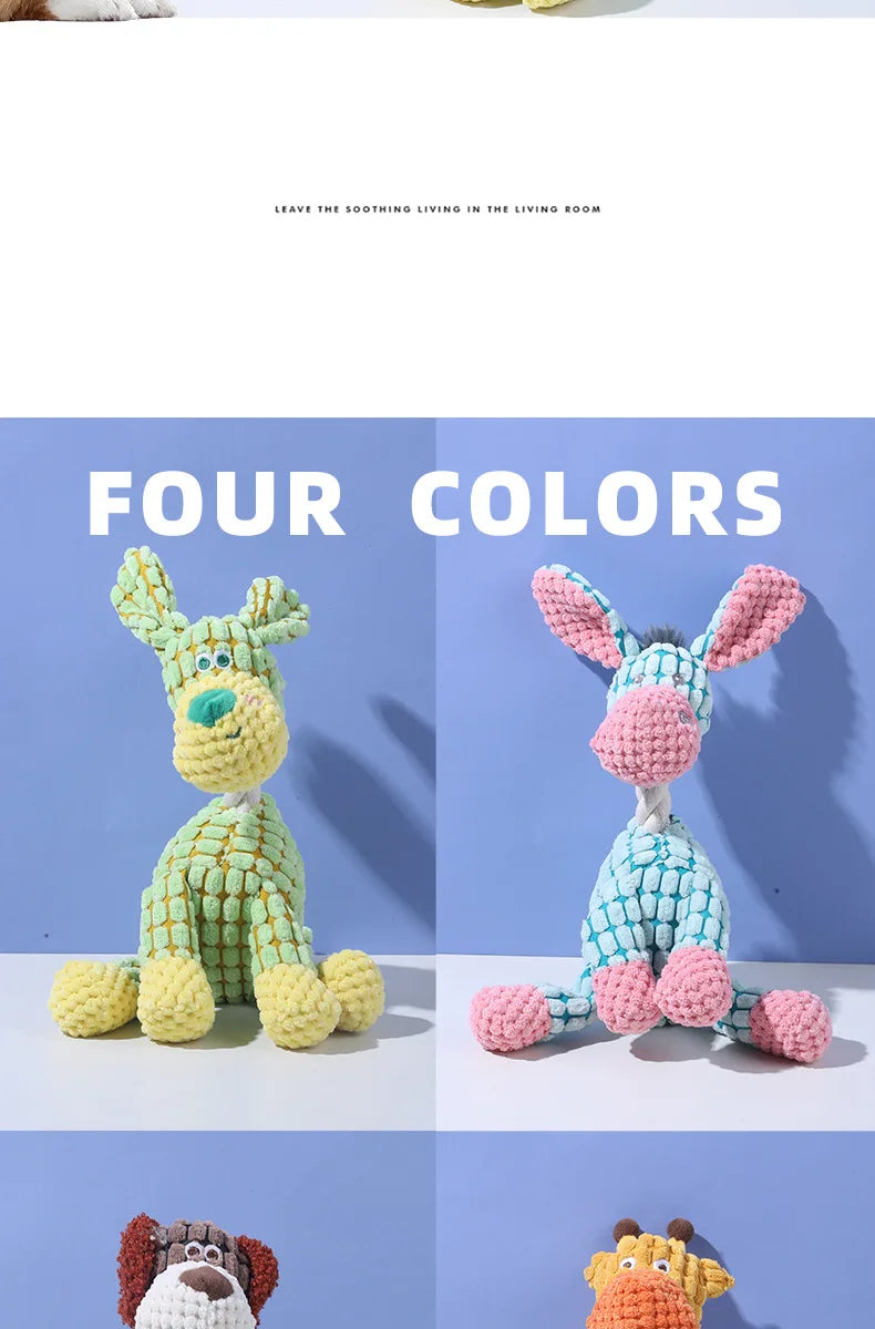 Pet Dog Plush Vocalizations Funny Donkey Toys Resistant to Biting and Grinding Teeth Interactive Vocalizations Pet Toys