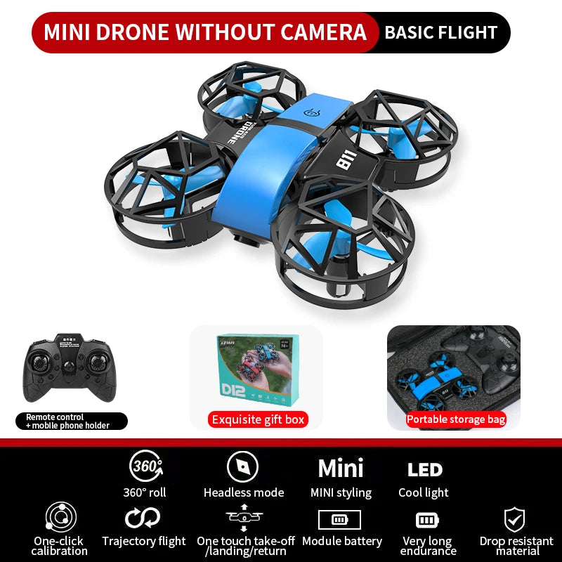 DWI Mini Drone 4k Profession HD Wide Angle Camera 1080P WiFi FPV Drone Camera Height Keep Drones Camera Helicopter Toys Gifts