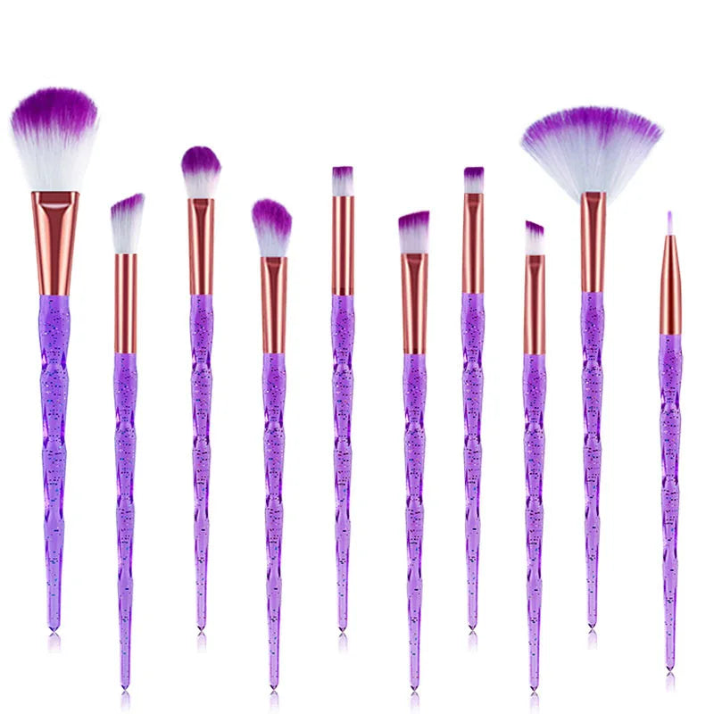 Diamond Makeup Brushes Set Beauty Make Up Brush Tool Cosmetic Powder Foundation Blending Eye Shadow Eyebrow Eyelash Brush