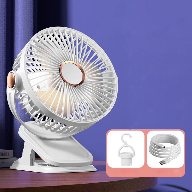 Baby Stroller Fan Mini Portable Outdoor Fan USB 3 Speed Flexible Octopus Fan Tripod Clip on Handheld Fan for Stroller Crib