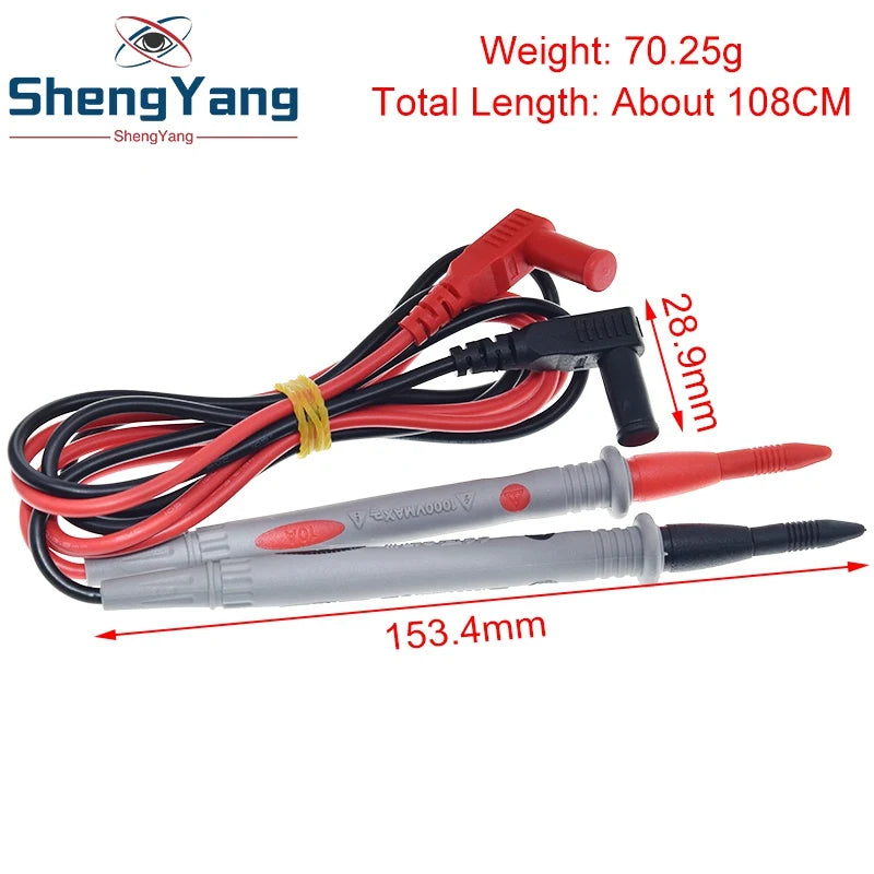 TZT Multimeter Test Leads Universal Cable AC DC 1000V 20A 10A CAT III Measuring Probes Pen for Multi-Meter Tester Wire Tips