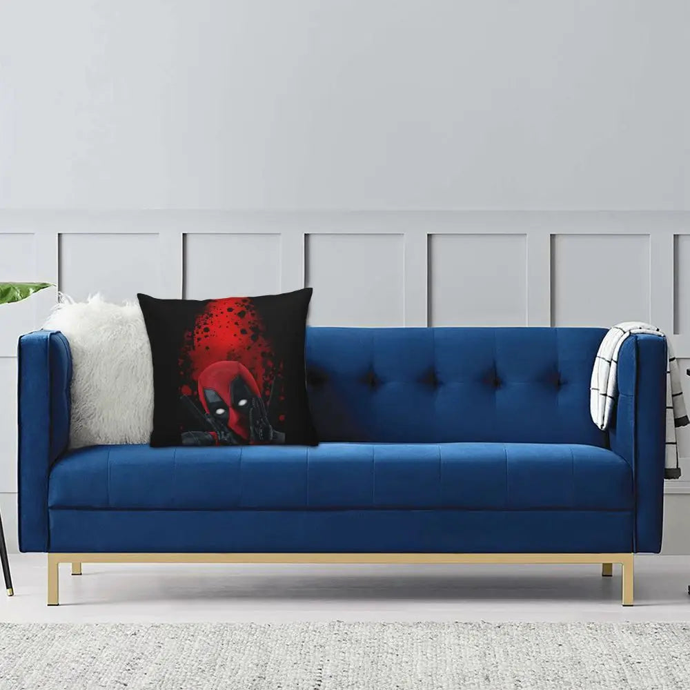 Custom Deadpool Wolverine Cartoon Manga Cushion Cover Soft Cute Pillows
