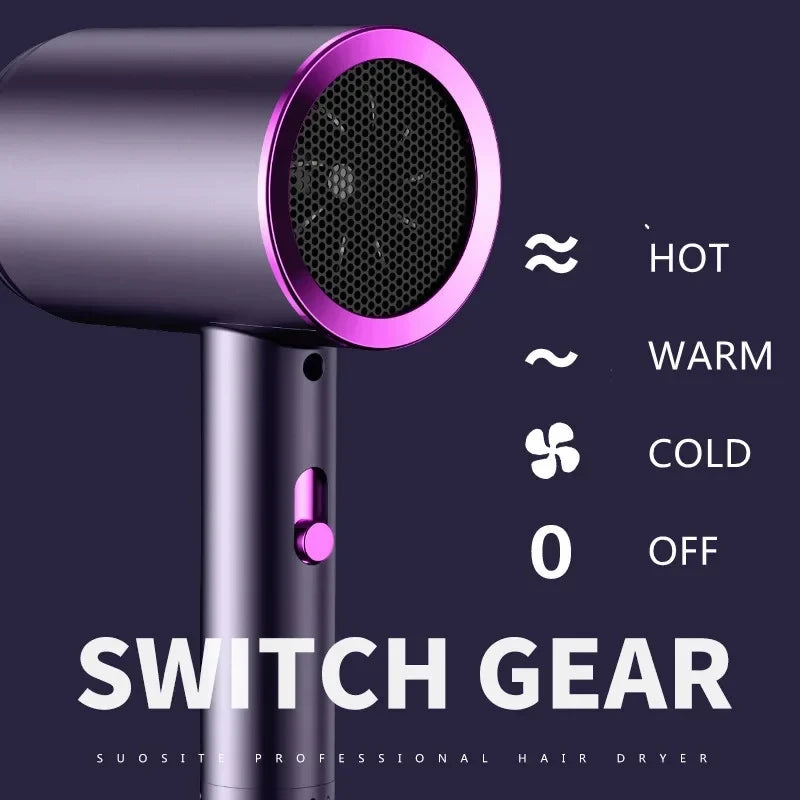New Professional Salon Hair Dryer with Ionic & Heat Protection Portable for Home Hotel Travel-for Household & Hotel Use