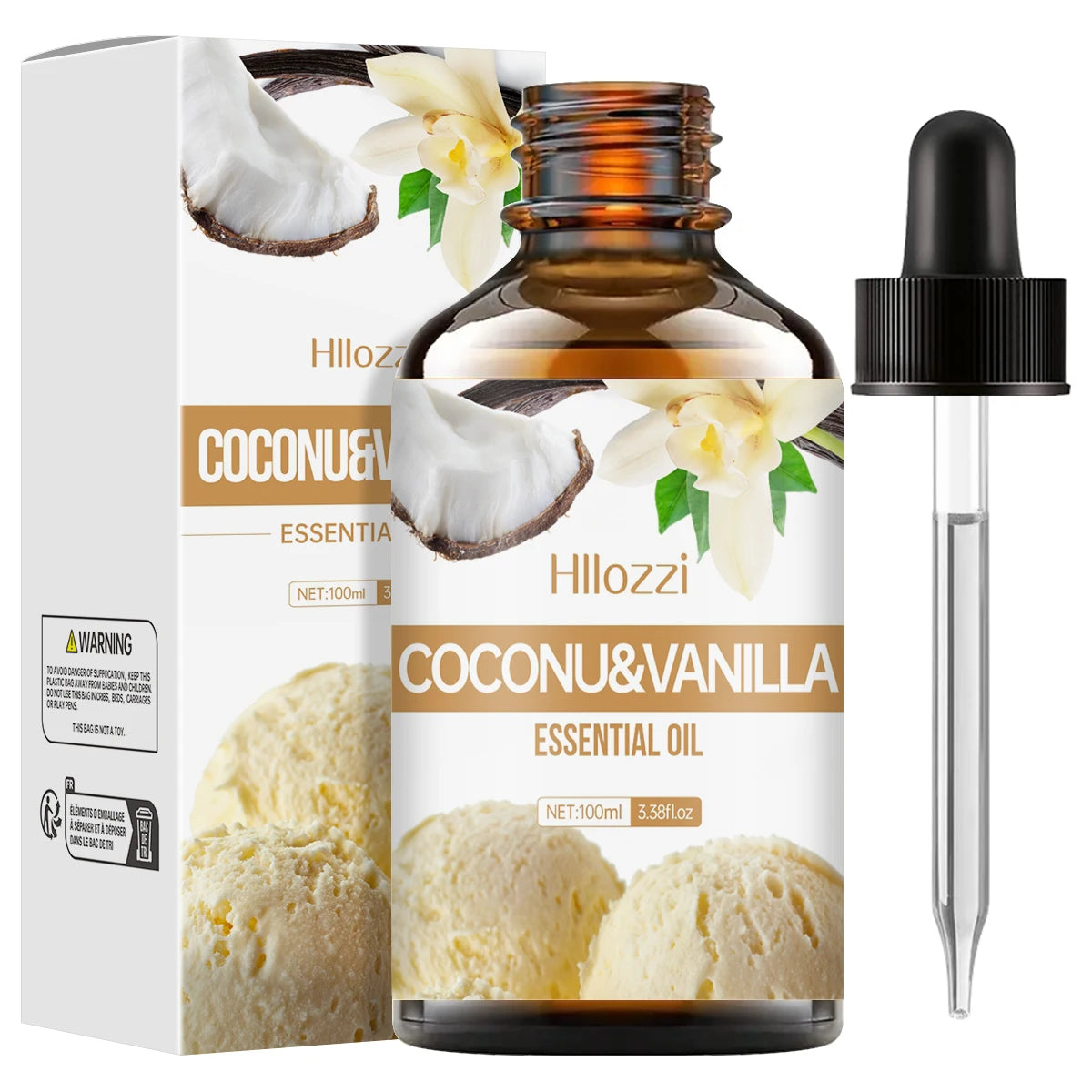 Coconut Vanilla Essential Oil Long-lasting Fragrance Fragrance Aromatherapy Skin Care Hair Care Hair Care All Skin Types