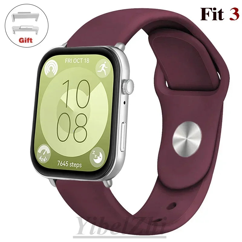 sport Band For Huawei Watch FIT 3 Strap smartwatch Silicone Official 1:1 correa for Huawei Watch fit3 2024 watchband Accessories