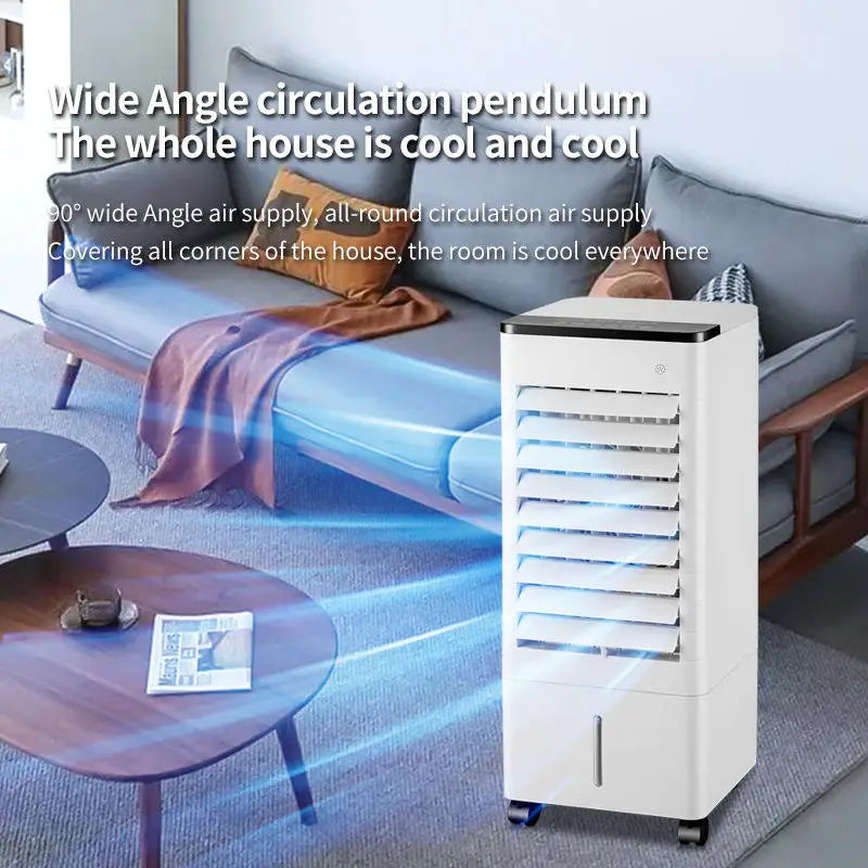 220V Floor Standing Air Cooler Portable Cooling Fan Humidifier with Ice Box Timer Remote Control For Home Office Bedroom