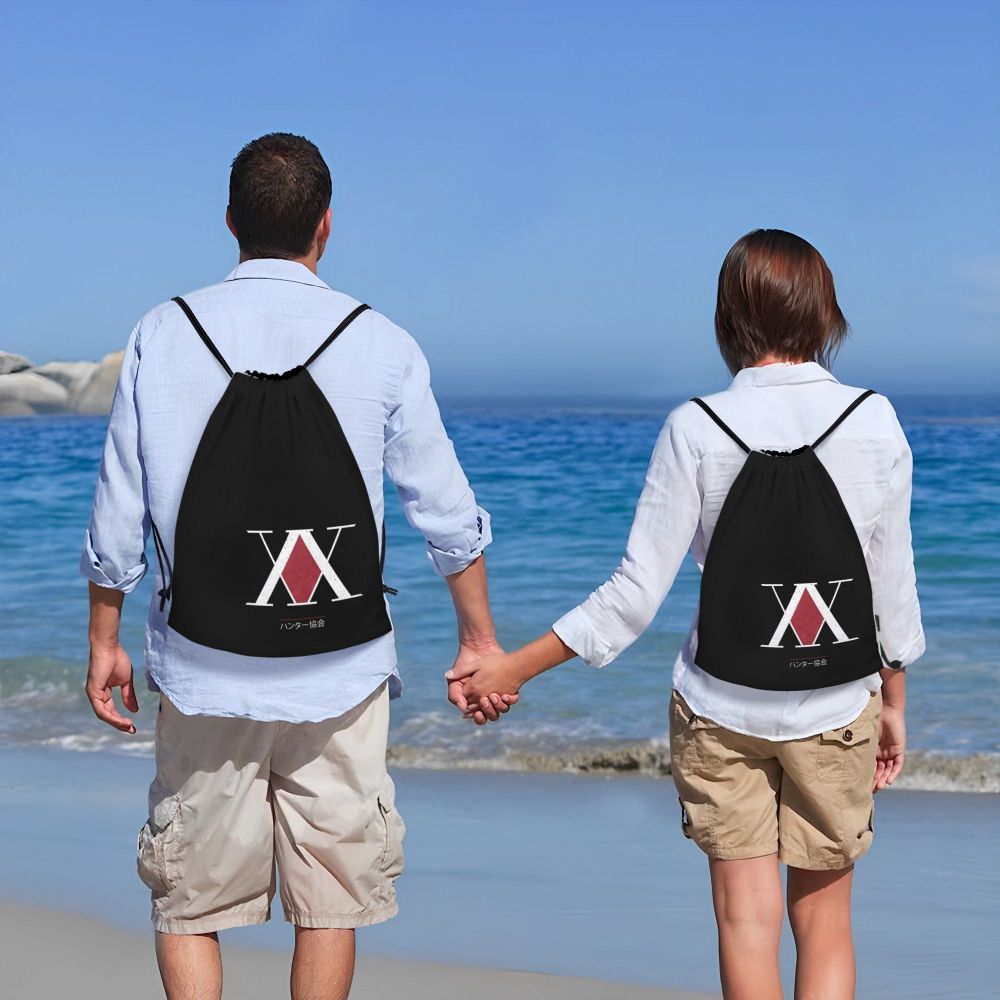 Hunter X Hunter Hisoka ALphabet 2 Drawstring Bags Gym Bag Vintage Backpack Funny Novelty Rucksack Lasting Summer camps