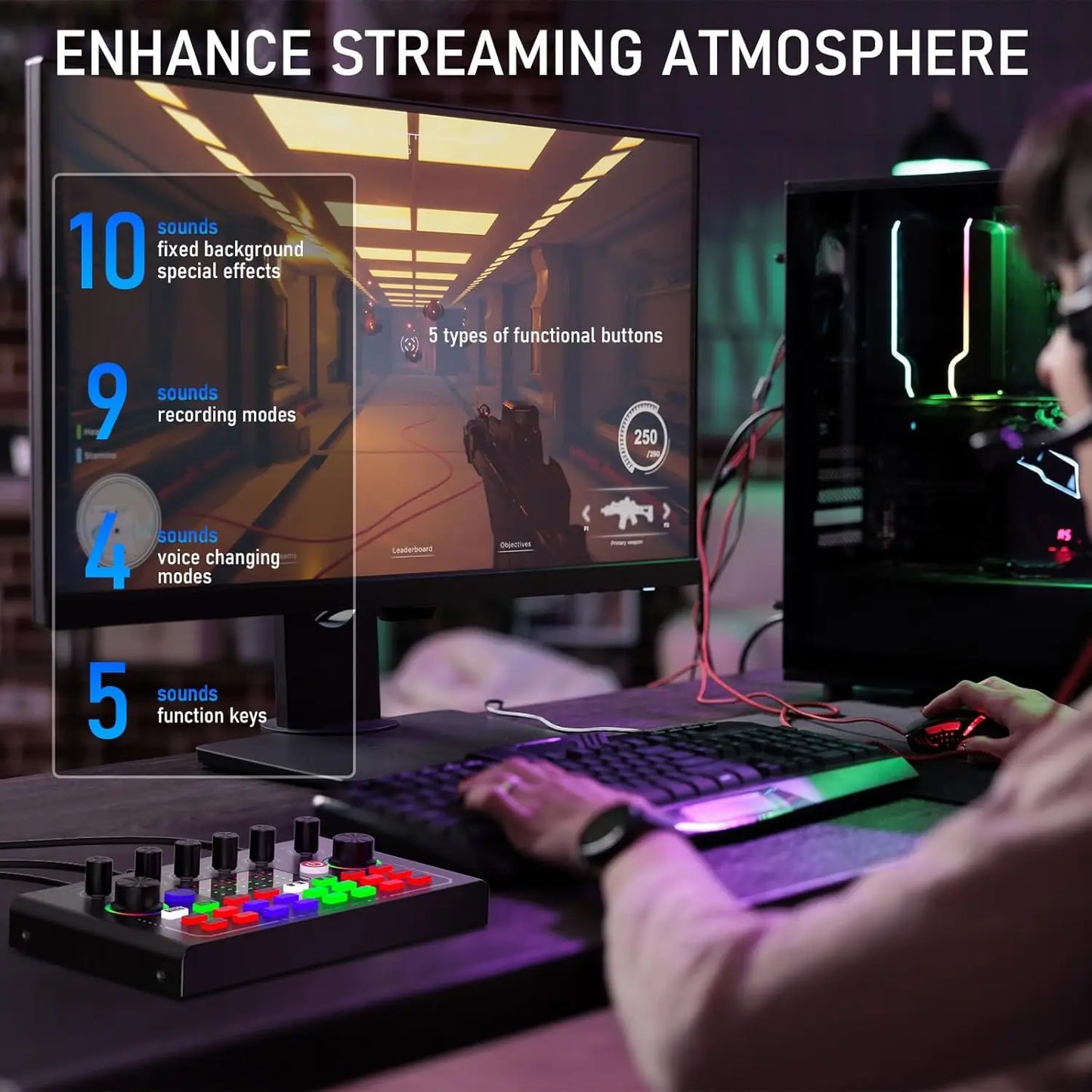 F009 Live Sound Card Podcast Equipment With BM-800 Microphone Live Broadcast Set For Audio Recording Youtube Live Streaming