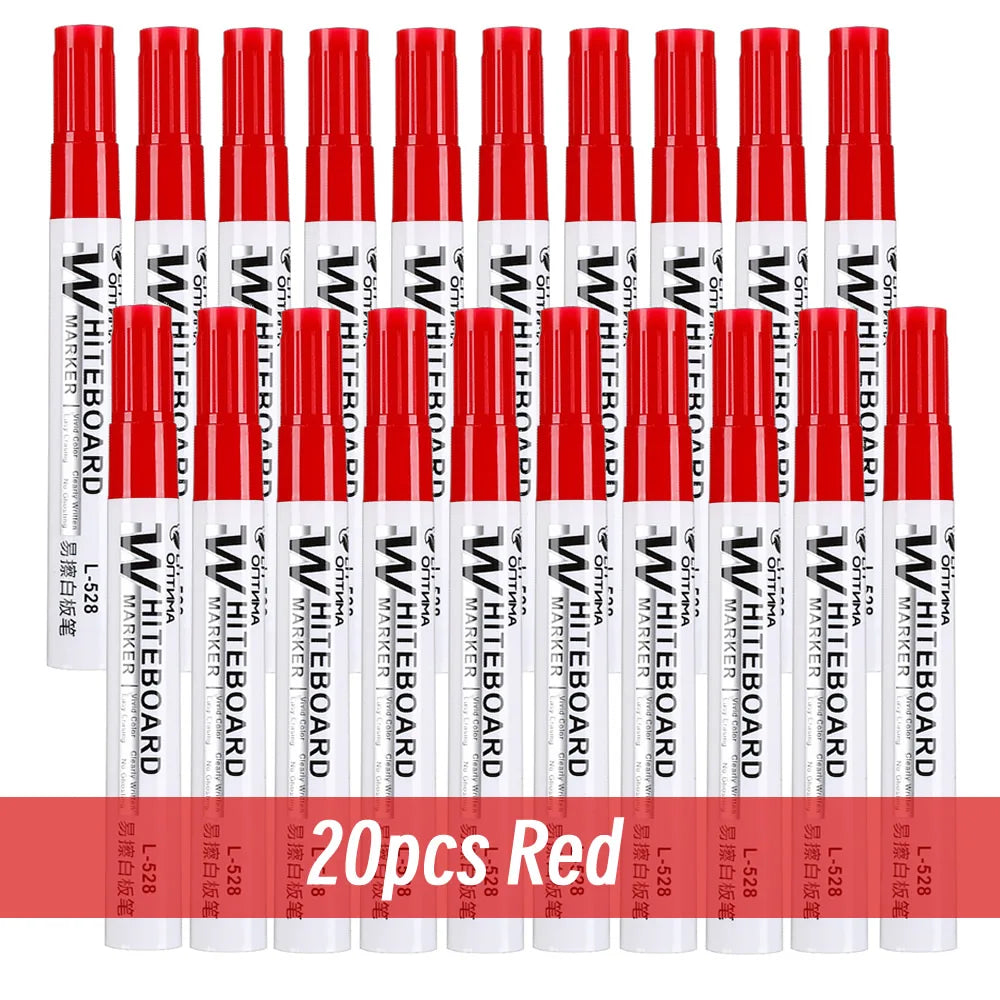 1/20pcs Erasable Whiteboard Marker Pen Blackboard Marker Teaching Chalk for Glass Ceramics Office School Art Marker Stationery