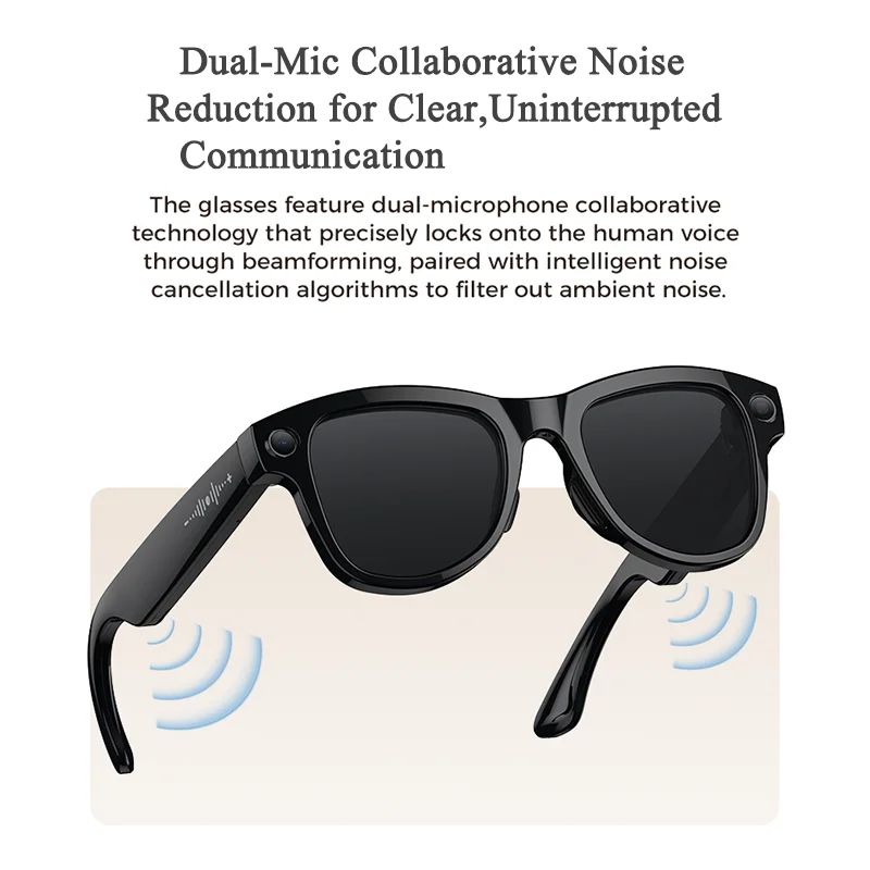 New intelligent AI glasses charging case dual core architecture high-definition photography glasses