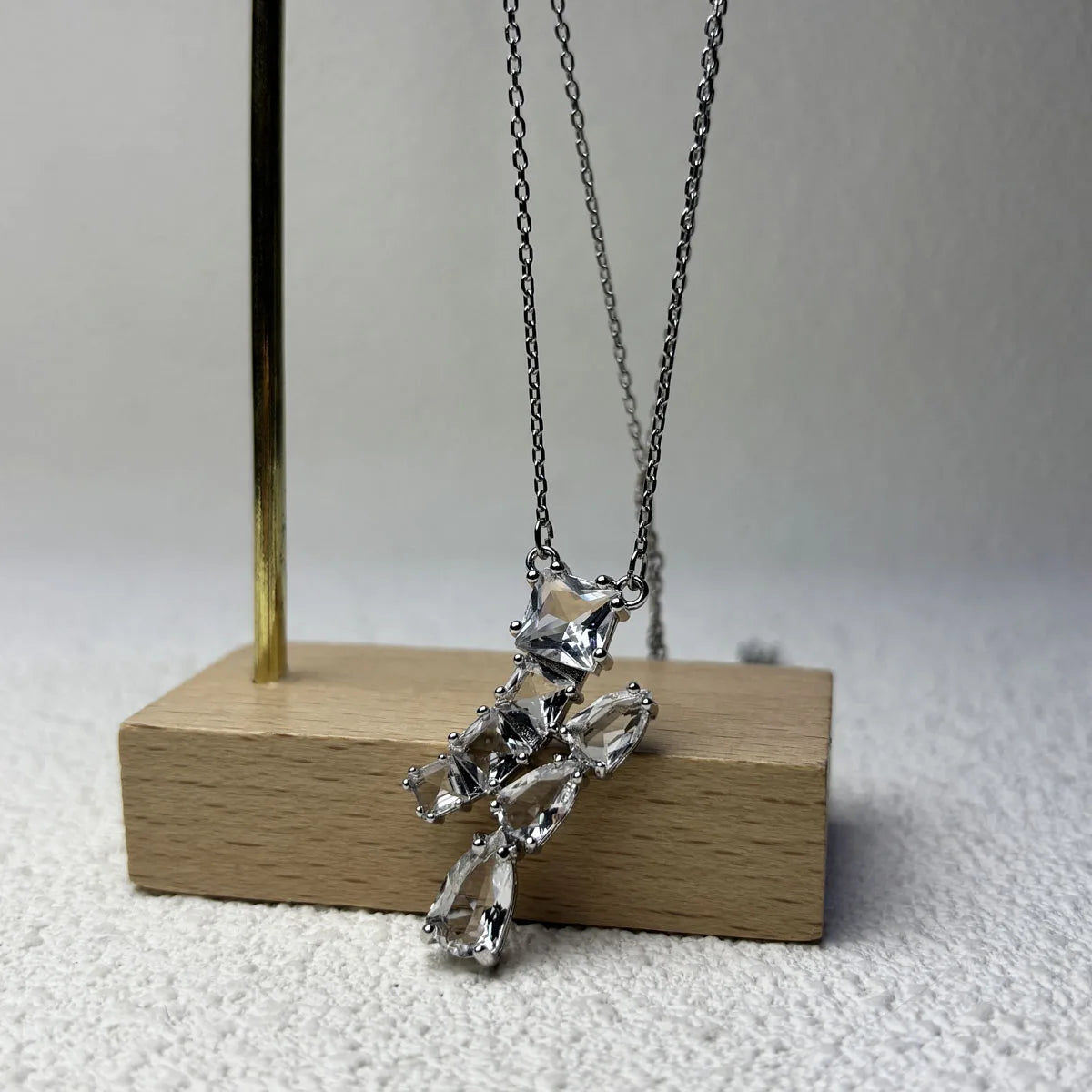 Original 2025 Geometric Charm Boutique Jewelry Set Women Zircon Crystal Necklace Bracelet Earrings Romantic Jewelry Gift