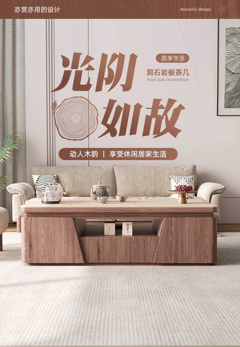 Modern Home Coffee Tables Storage Shelf Table Basse Table Sturdy Frame Easy Suitable Mesa De Centro Sala Living Room Furniture