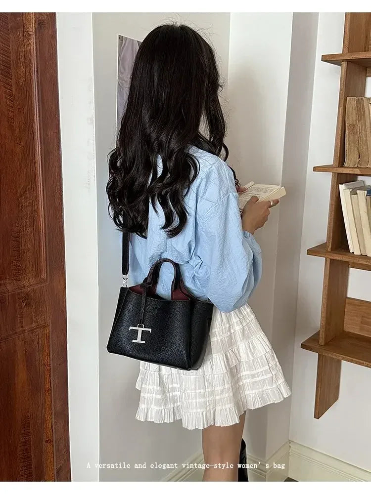 Unique Classic Elegant Diaper Bag: Luxury Crossbody Handbag For Women With Vintage Leather Look And Large Capacity Messenger
