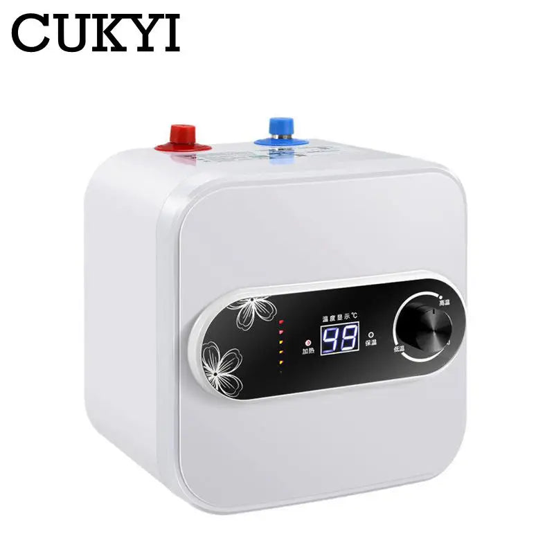 8L Water Storage Instant Electric Water Heater Rapid heat Insulation Digital display Thermostat Knob Control Up Down Water Inlet