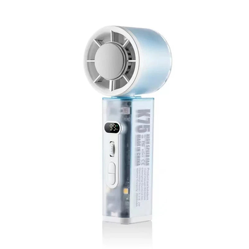 Lenovo Handheld Mini Fan Electric Hand Fans Ice Compress High-Speed Cooling USBRechargeable Portable LED Digital Display