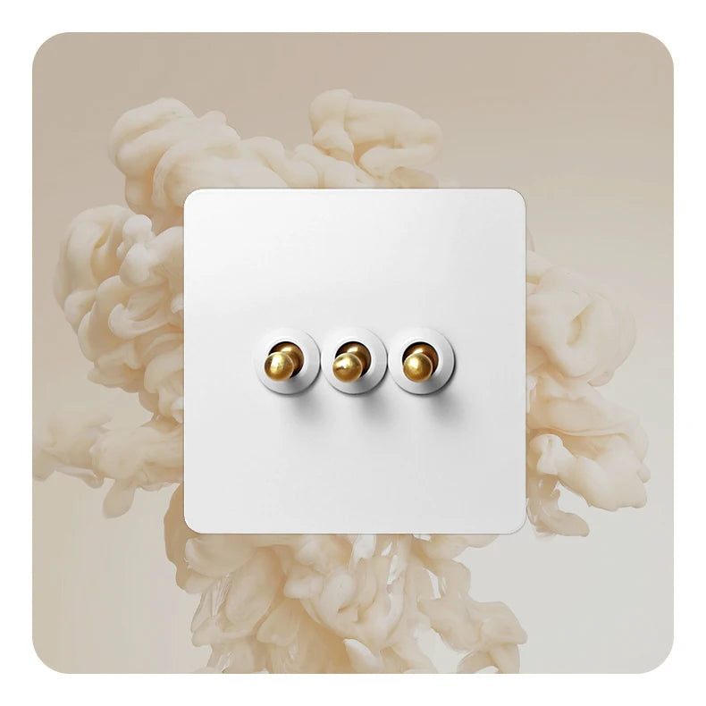 Avoir White Sockets And Switches Retro Switch Button 220V Light Switch Dimmer Toggle Switches 220V Stainless Home Improvements