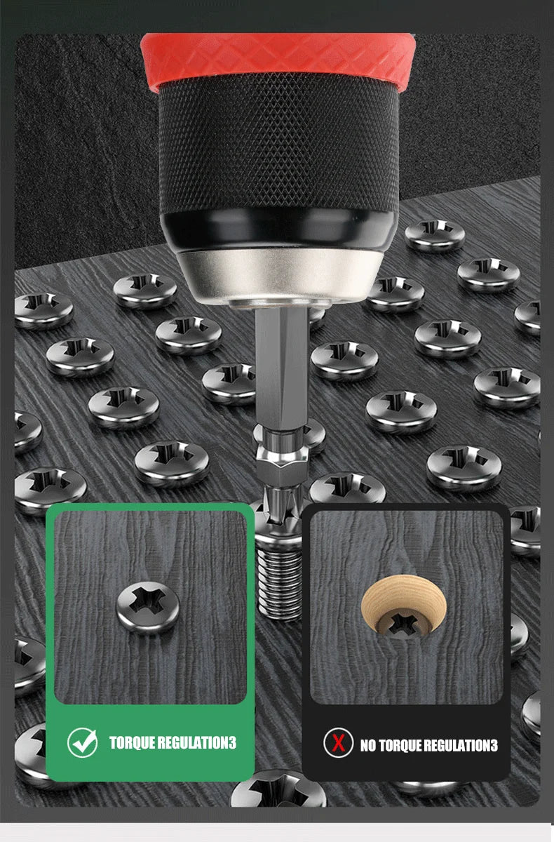 LYUWO Brushless Cordless Electric Screwdriver Kit with Fast-Charging Battery,LED Work Light&Ergonomic Grip(Drill/Driver 2-in-1)