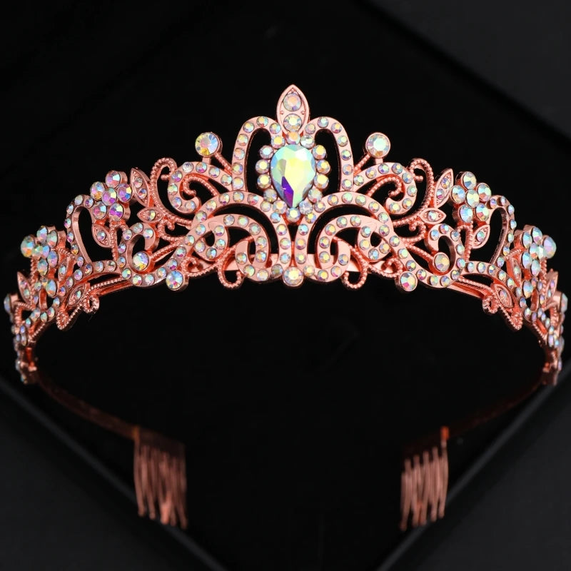 Crystal Bridal Tiaras And Crowns Rhinestone Prom Diadem Crown For Women Bridal Wedding Hair Accessories Jewelry Crown Tiara Gift