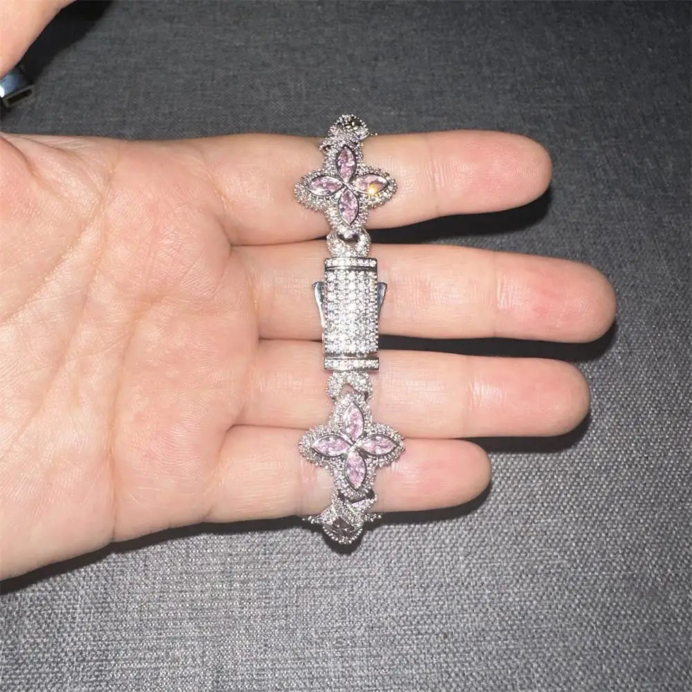 UWIN Multi Color CZ Floral Inifinity Chain Necklaces Pave Setting AAAAA Cubic Zircon Clover Necklace Fashion Jewelry for Gift