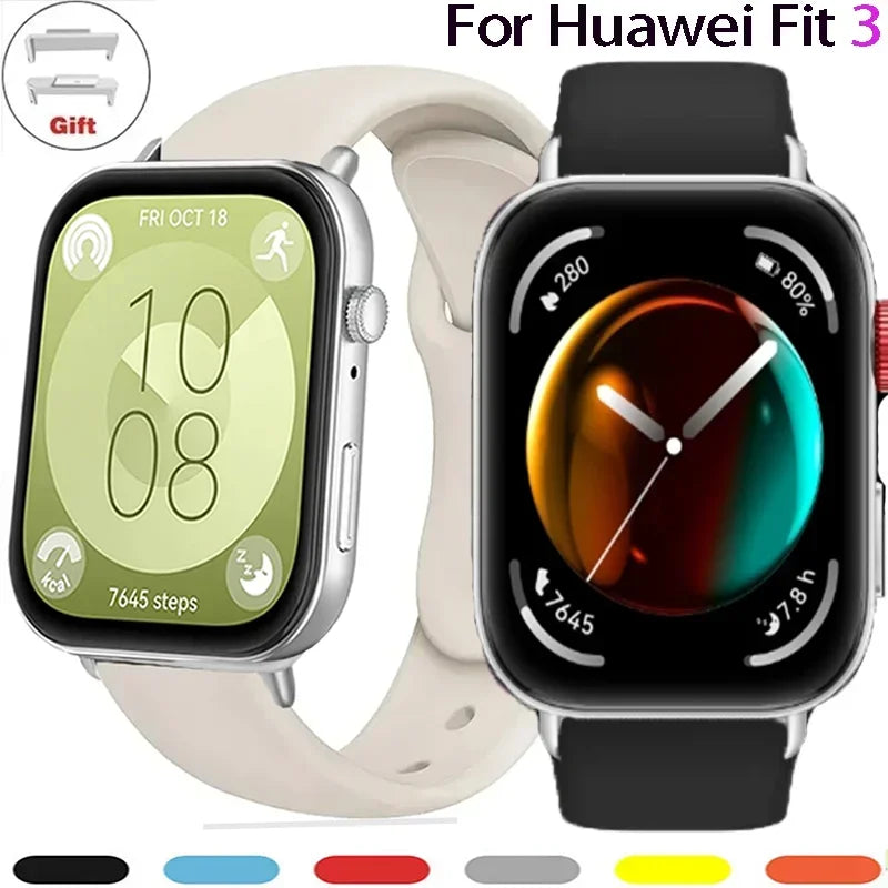 sport Band For Huawei Watch FIT 3 Strap smartwatch Silicone Official 1:1 correa for Huawei Watch fit3 2024 watchband Accessories
