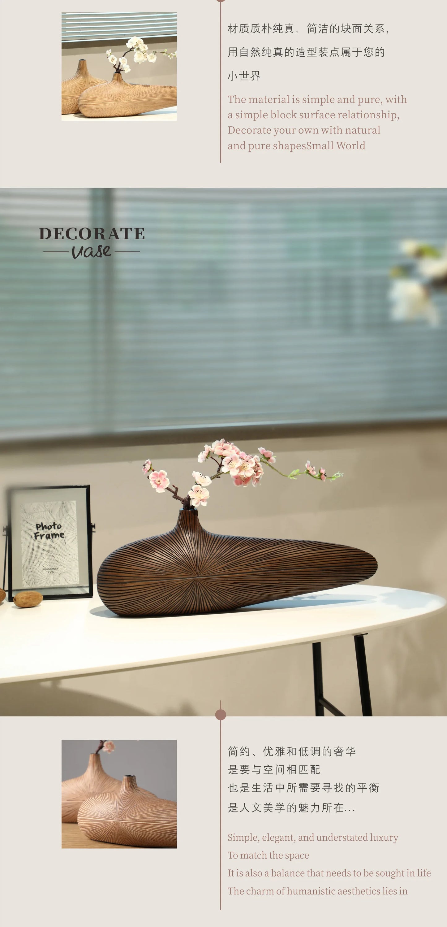 Deluxe Sense Light Luxury Living Room TV Cabinet Wine Cabinet Housewarming Gift Home Decor Vase Decoration Home Decoration