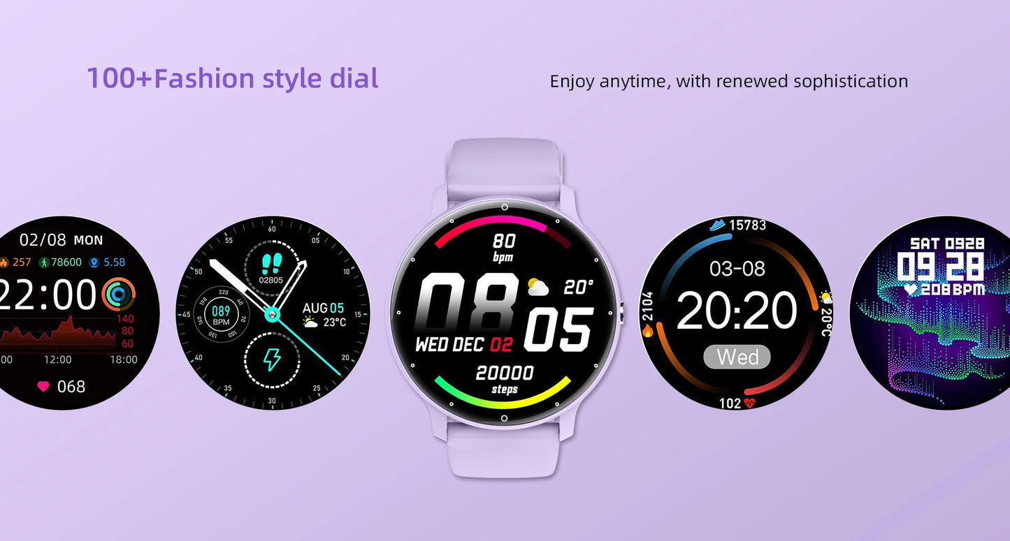 LIGE 2025 New IP68 Waterproof Sport Fitness Tracker Smart Watch Full Touch Screen Bluetooth Call Smartwatch for Men Women