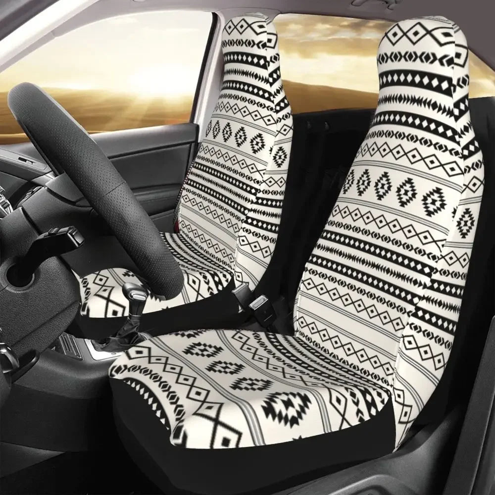 Boho Aztec Universal Car Seat Cover Four Seasons Women Ethnic Persian Tribal Car Seat Cushion Fabric Hunting