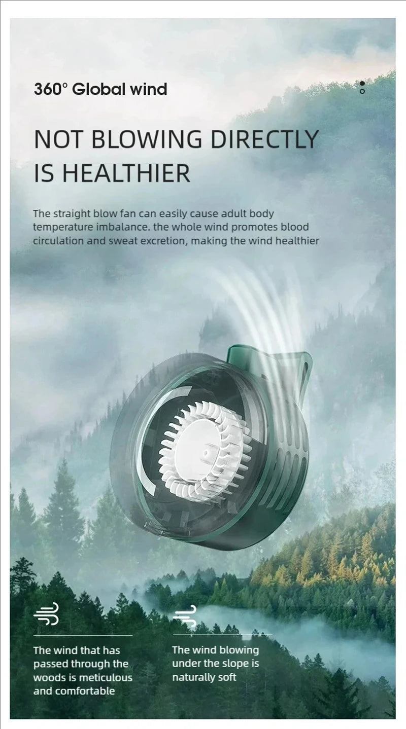 Lenovo Hanging Clip Small Fans Usb Portable Mini Small Electric Fan Light Sound Portable Desktop Handheld Fan Outdoor Cooling