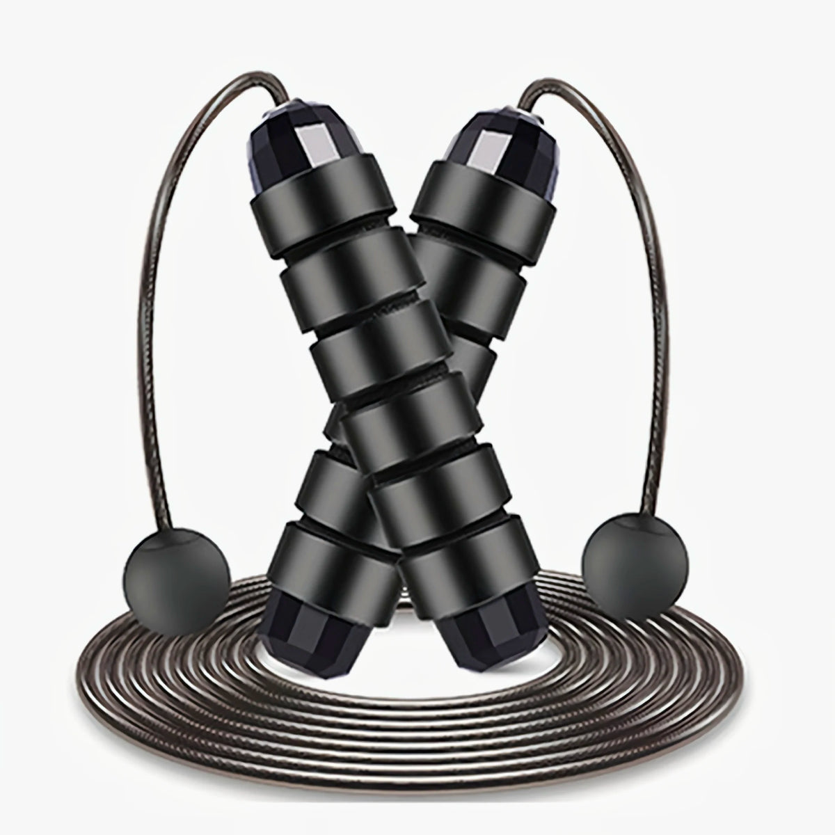 With Ball Bearings Adjustable Tangle-Free Speed Wire Jump Rope Workout with Foam Handles for Fitness Home Workouts and Slim Body