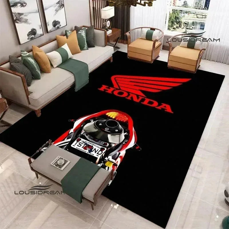HRC HONDA Motorcycle Logo Printed Carpet Non-slip Carpet Carpets for Living Room Yoga Mat Outdoor Carpet Birthday Gift