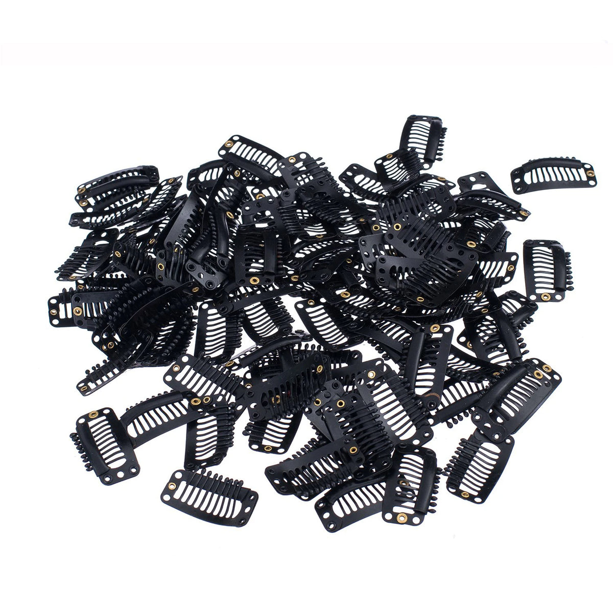10-100Pcs 9-teeth Beige/Brown/Black Hair Extension Clips Hair Extension Wigs Snap Clips Comb Small Snap Wig Accessories Clips