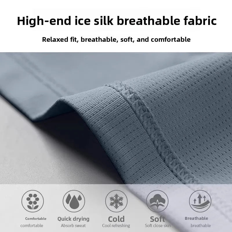 Sports cycling suit men's ice silk quick-drying clothes fitness t-shirt running short sleeves shorts training clothes