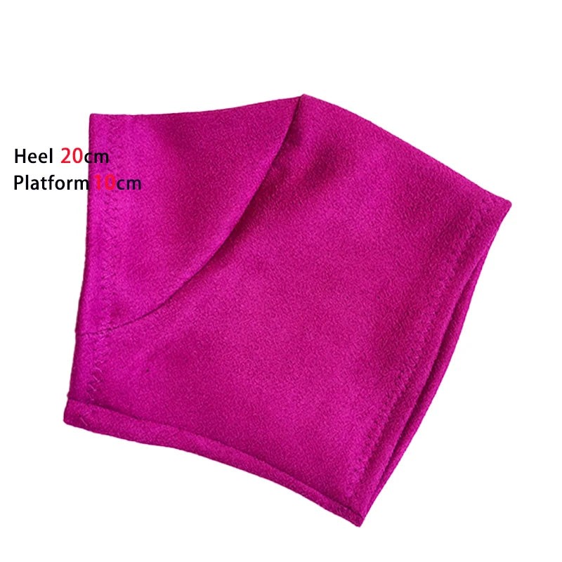 Shoe Protectors 20cm Platform Boots Durable Suede Protector High Heels Cover Pole Dance Boots Training Sandals Wear-Resist Cover