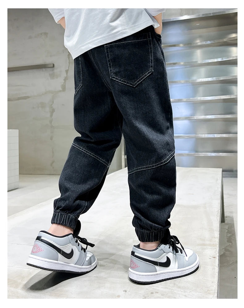 Big Boy Jeans Casual Fashion Cool Children's Pants Boys' Baggy Summer Clothing Teenagers Comfortable Fit Kids' Fashion