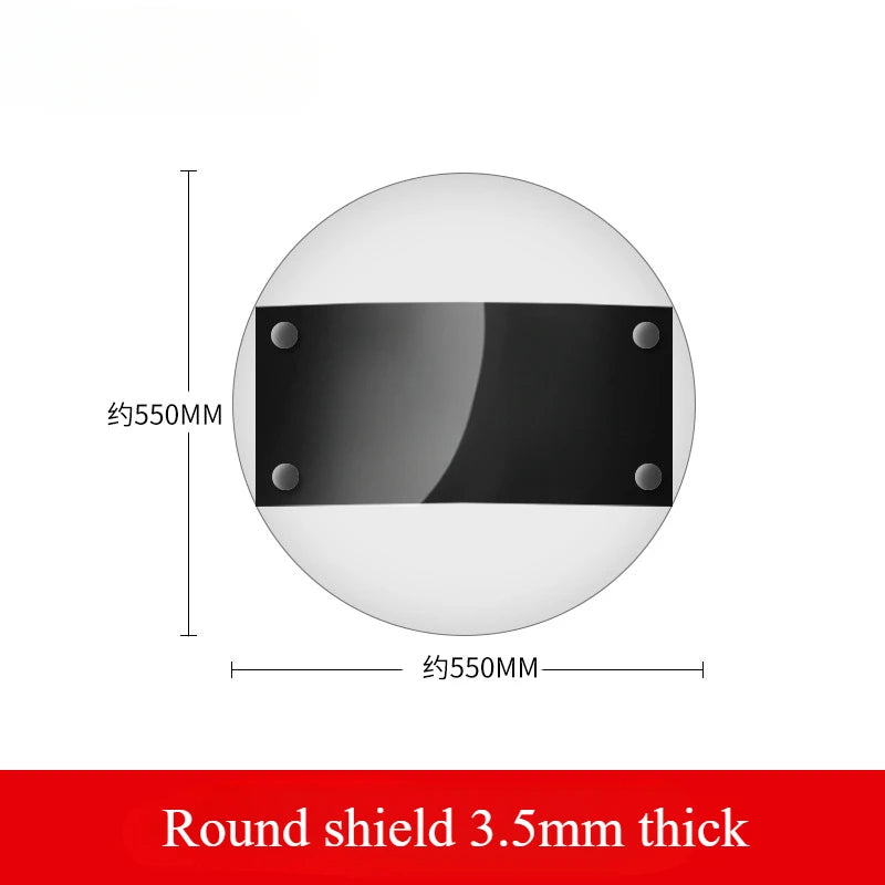 Security Round Explosion-proof Riot Shield Transparent PC Protective Shield Security Equipment