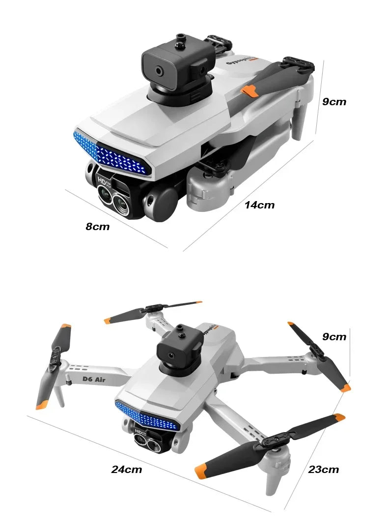 New D6 Mini Drone 4k Profesional 8K HD Camera Obstacle Avoidance Aerial Photography Brushless Foldable Quadcopter Gift Toy 6000M