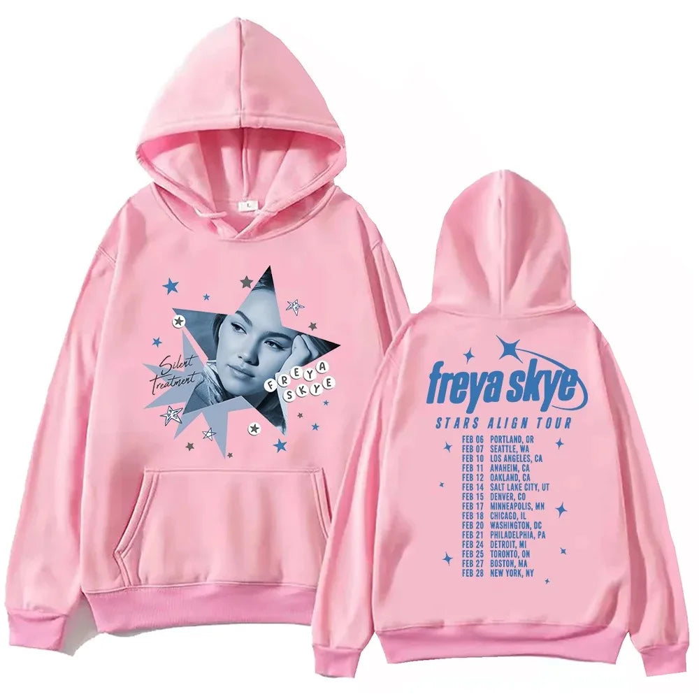 Silent Treatment Hoodies Freya Skye Fashion Clothes Winter Spring Fleece Long Sleeve Hooded Sweatshirts Male Female Pullover