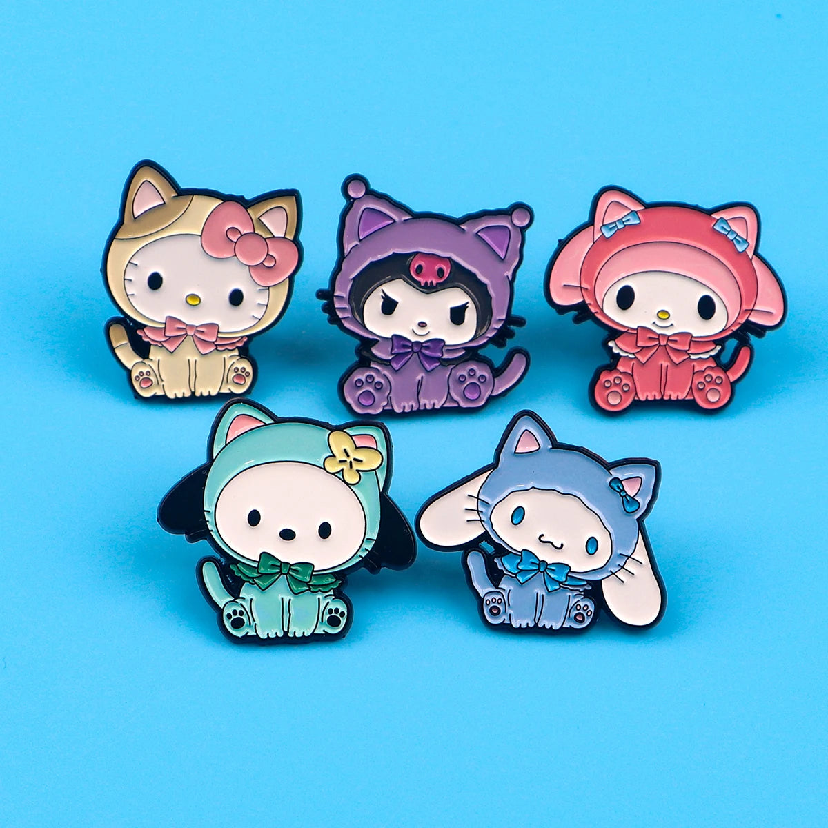 Cute Cat Enamel Pin Kawaii Anime Brooch Pines Lapel Pins Badge on Backpack Clothing Accessories Fashion Jewelry Girls Gifts