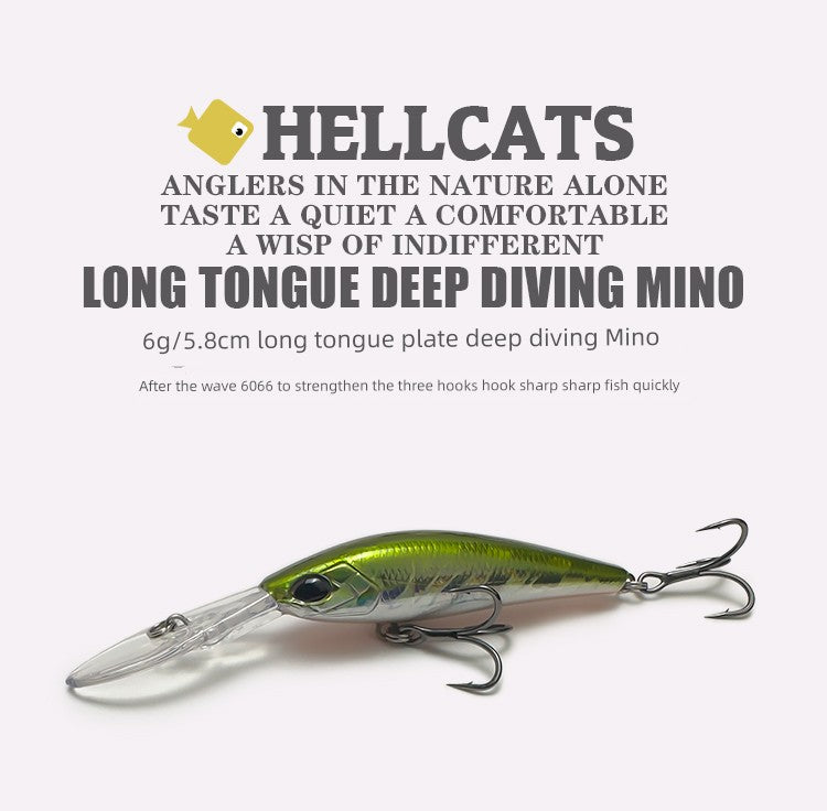 6G Long Tongue Board Speed Diving Small Mino Slow Floating Deep Diving Micro Object Lure Suspension Fishing Weever Mandarin Fish Special Kill Lure
